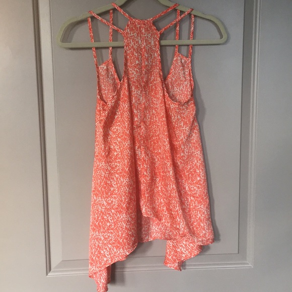 Orange and white print trapeze tank - Picture 3 of 5